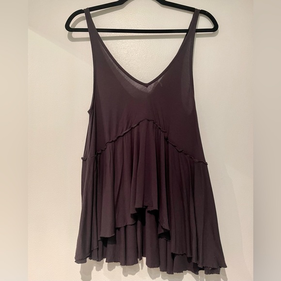 Kimchi Blue Grey Flowy Tank - Picture 2 of 3